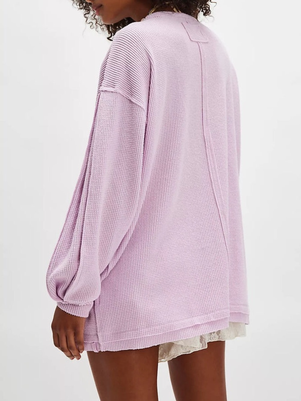 We The Free by Free People Coast 2 Coast Thermal Oversized Scoop Neck Sweater
